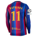 Men's Replica Raphinha Barcelona Long Sleeve Home Jersey 26/27 UCL