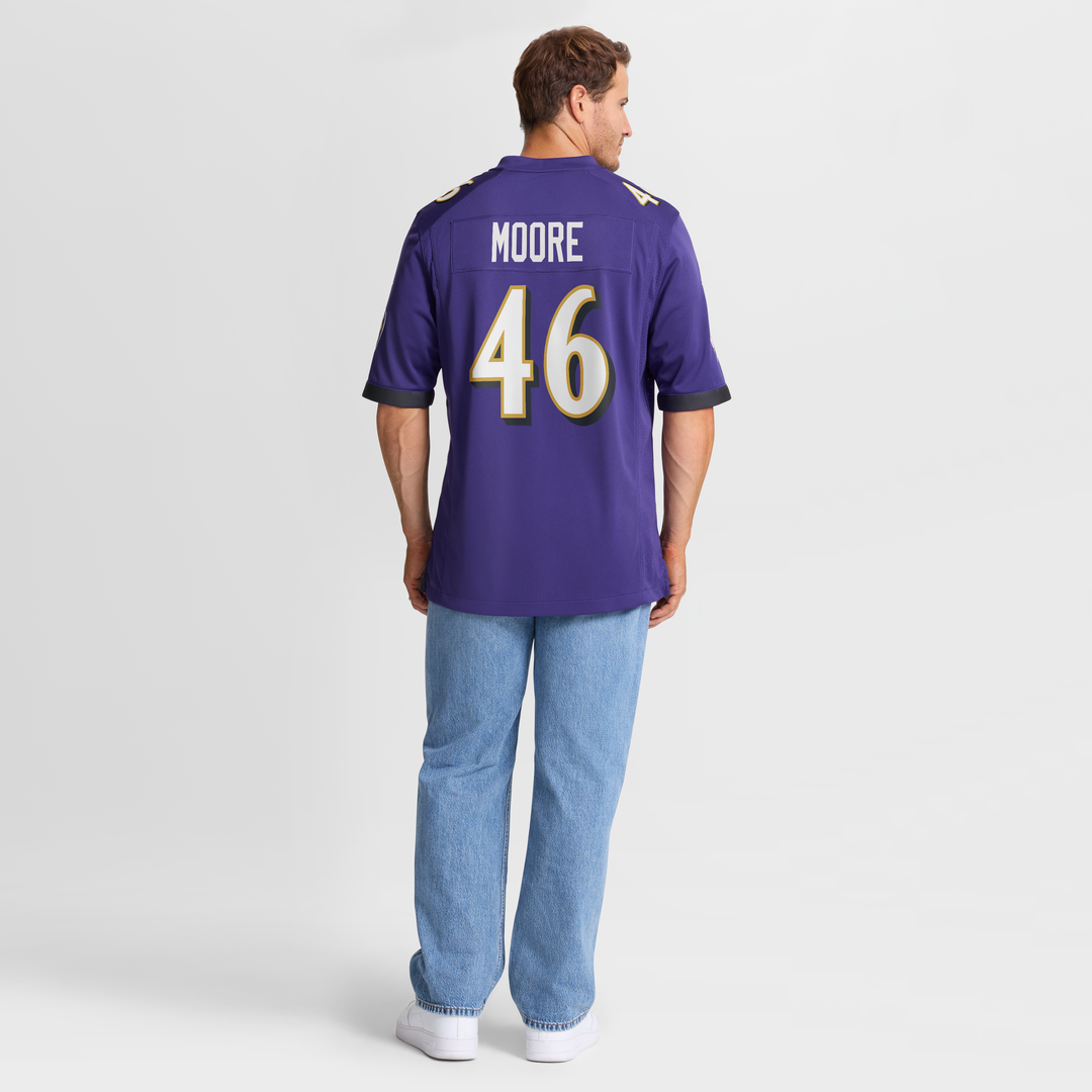 Men's Baltimore Ravens Nick Moore Purple