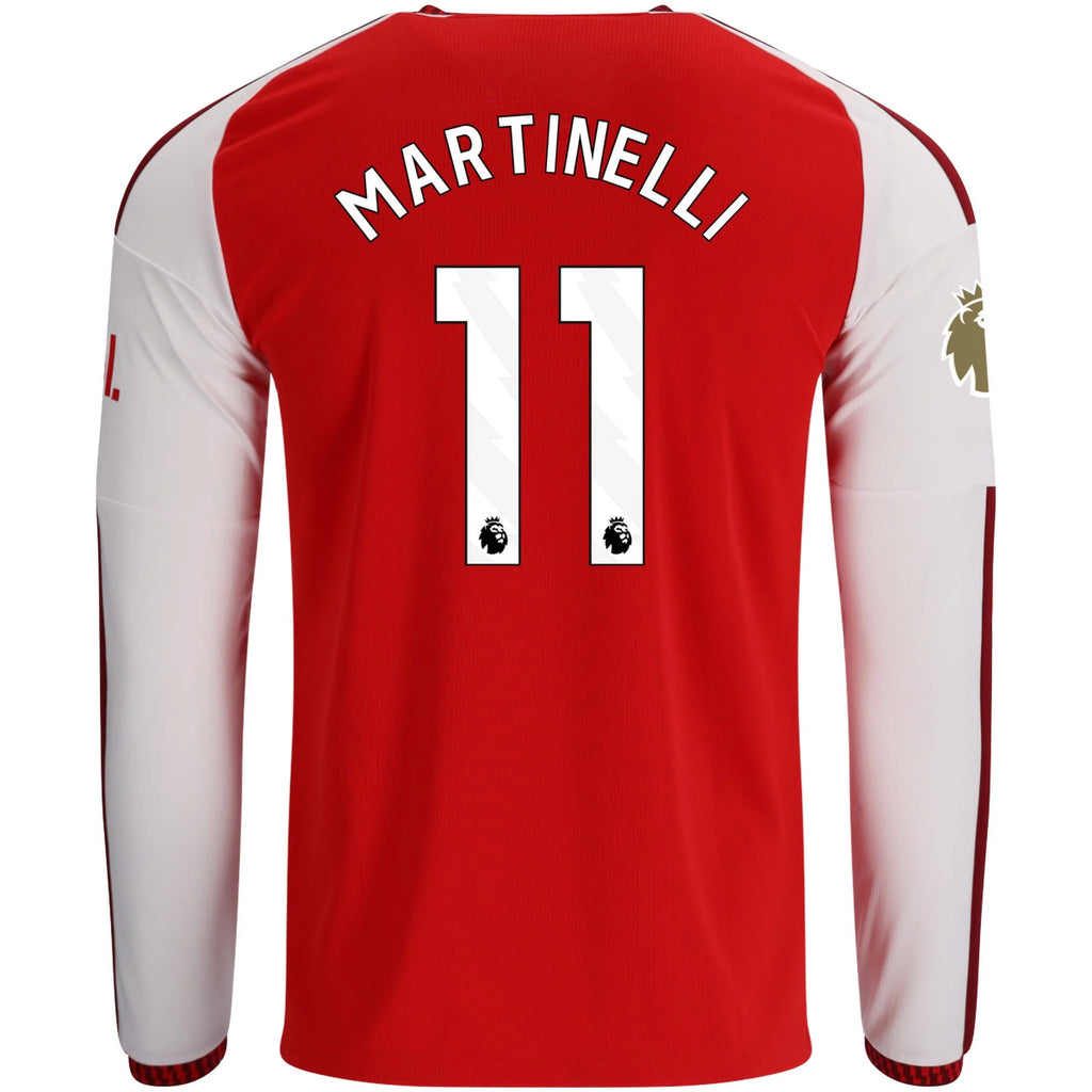 Men's Replica Martinelli Arsenal Long Sleeve Home Jersey 26/27