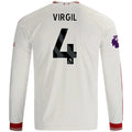 Men's Replica Virgil Liverpool Long Sleeve Away Jersey 26/27