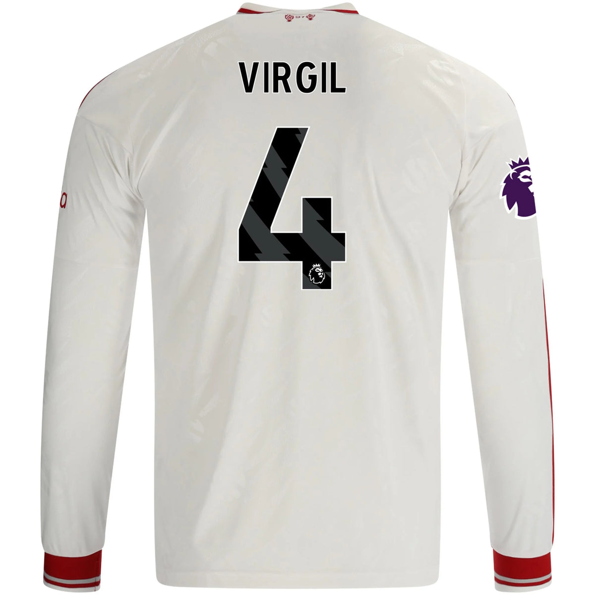 Men's Replica Virgil Liverpool Long Sleeve Away Jersey 26/27