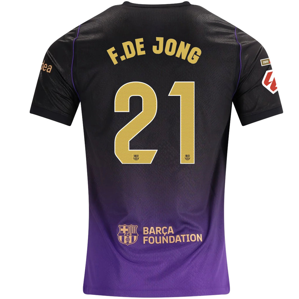 Men's Replica F. De Jong Barcelona Away Jersey 26/27