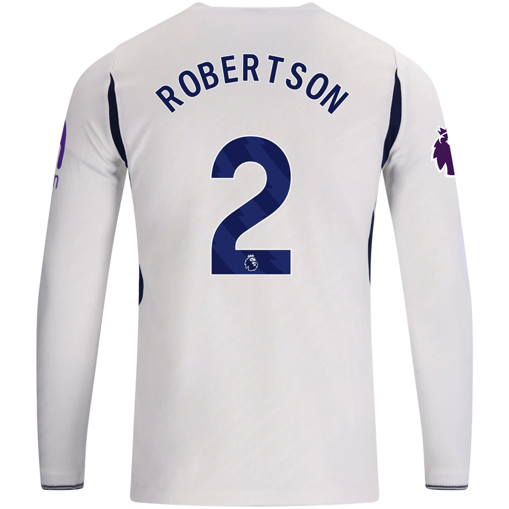 Men's Replica Robertson Tottenham Hotspur Long Sleeve Home Jersey 26/27