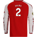 Kid's Replica Saliba Arsenal Long Sleeve Home Jersey 26/27