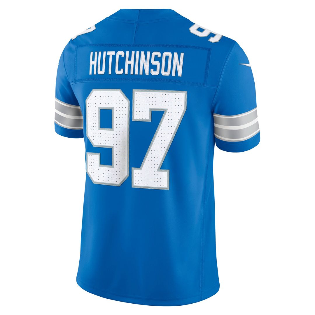 Men's Detroit Lions Aidan Hutchinson White Vapor F.U.S.E. Stitched