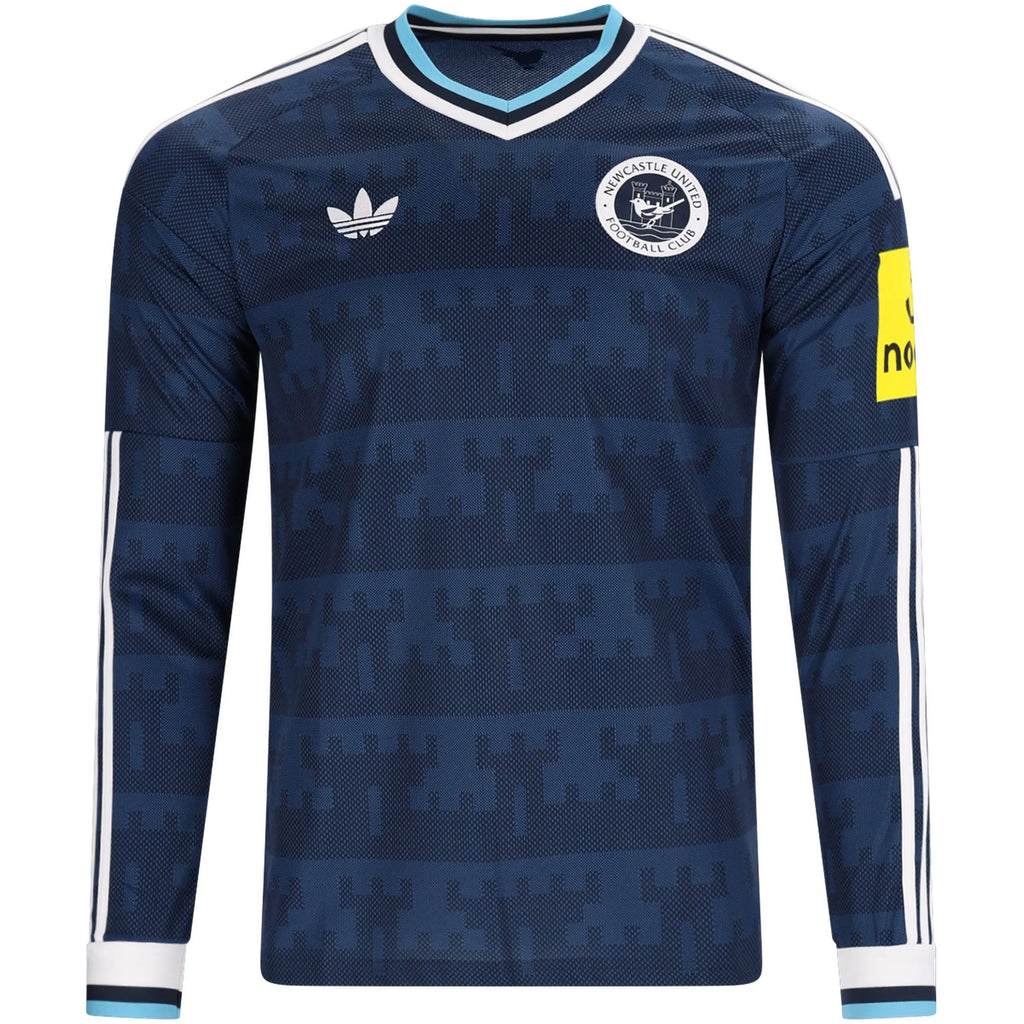 Men's Replica Newcastle Long Sleeve Away Jersey 26/27