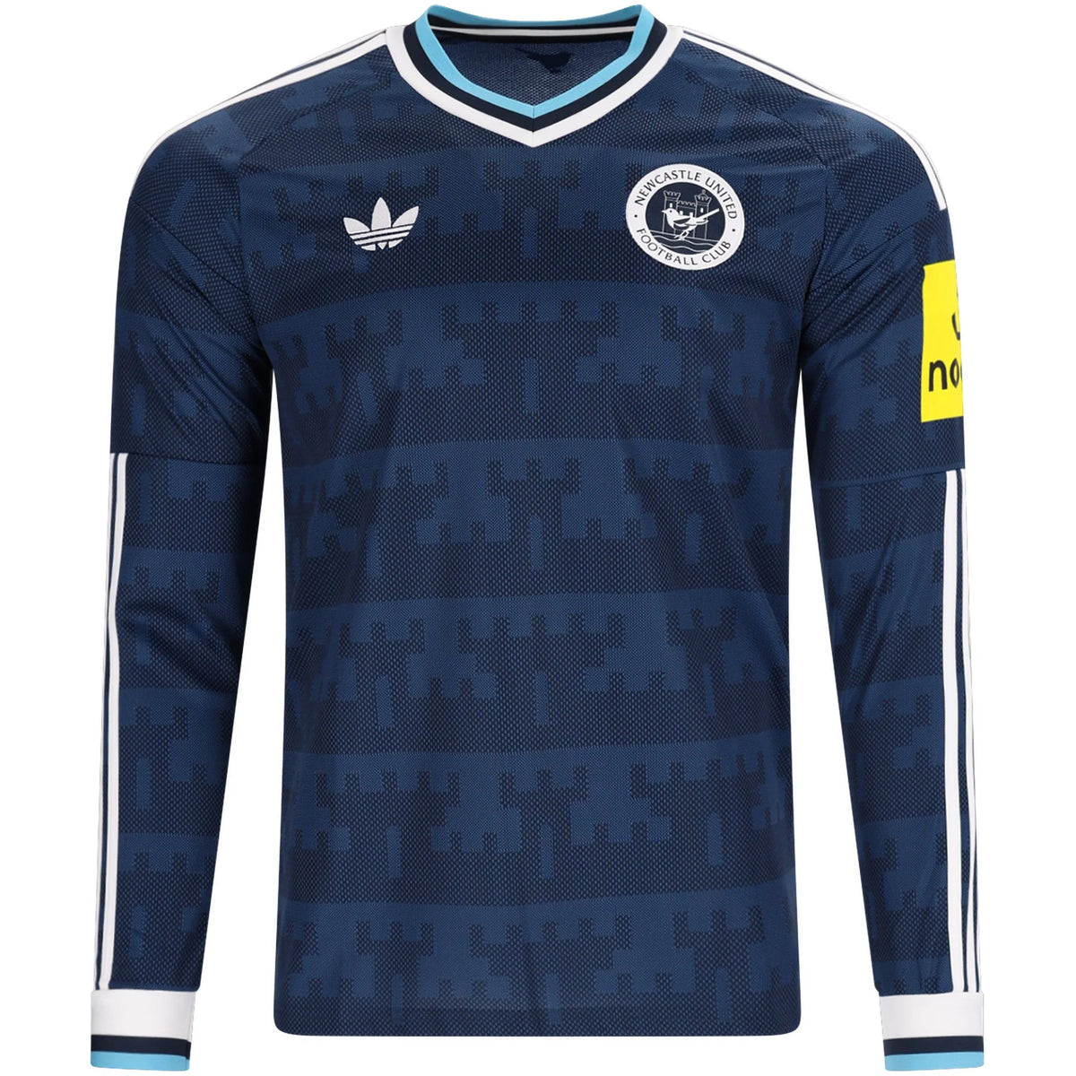 Men's Replica Newcastle Long Sleeve Away Jersey 26/27