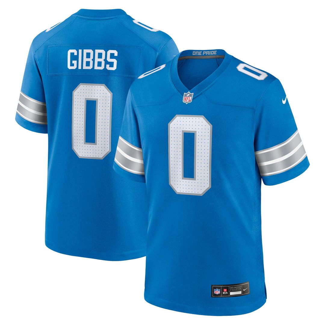 Men's Detroit Lions Jahmyr Gibbs Blue Game Player Jersey