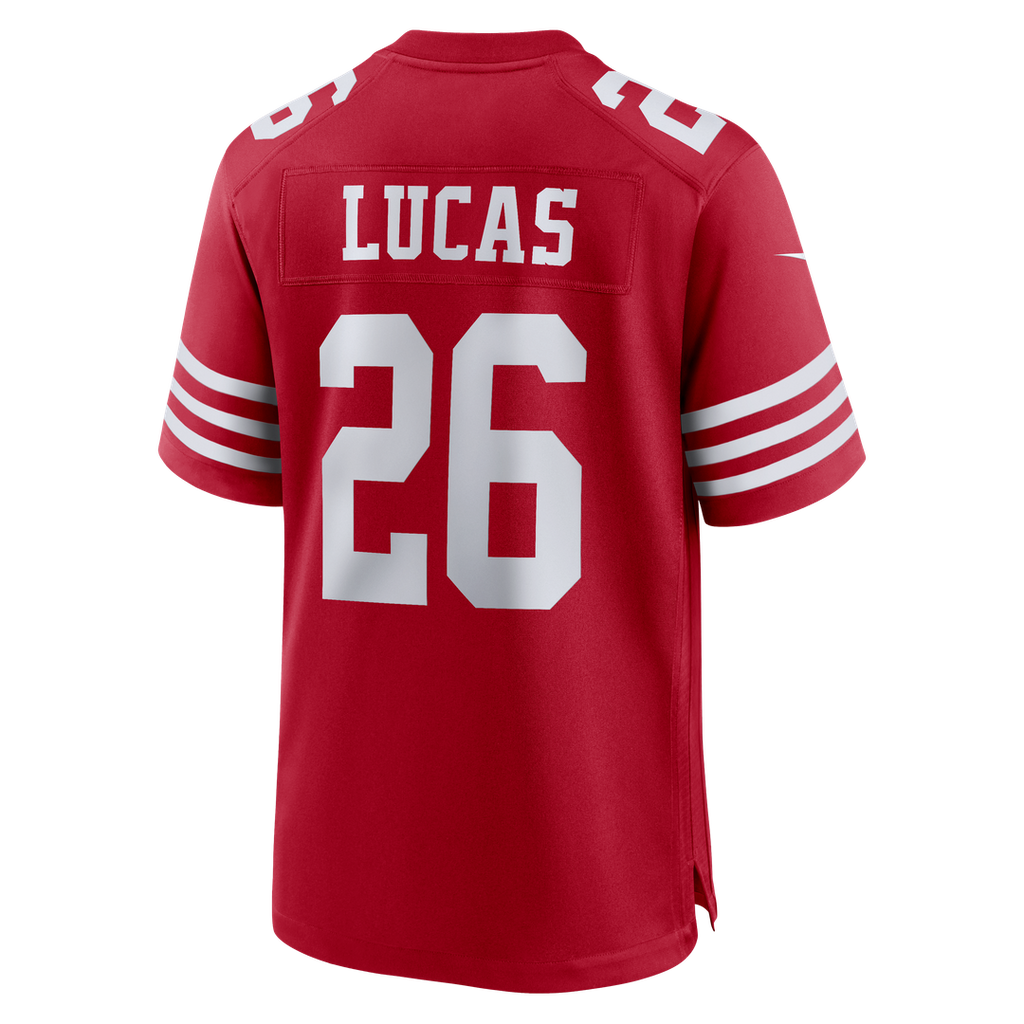 Men's San Francisco 49ers Chase Lucas Scarlet Team