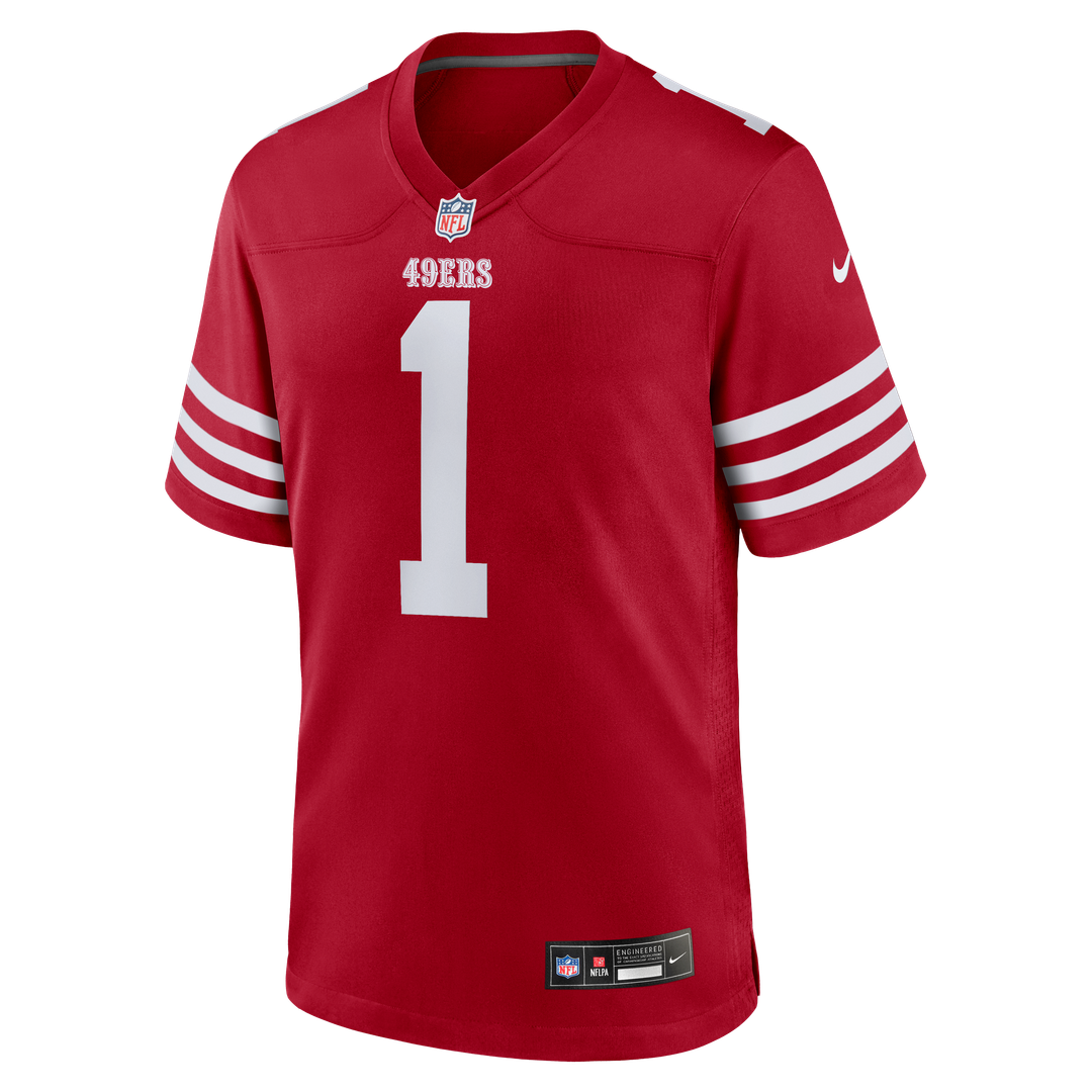 Men's San Francisco 49ers Number 1 Dad Scarlet