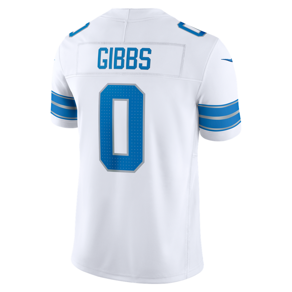 Men's Detroit Lions Jahmyr Gibbs White Vapor F.U.S.E. Stitched