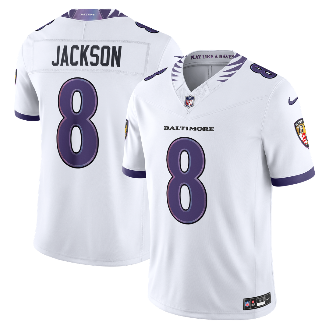 Men's Baltimore Ravens Lamar Jackson Black Alternate Alternate Vapor F.U.S.E. Stitched