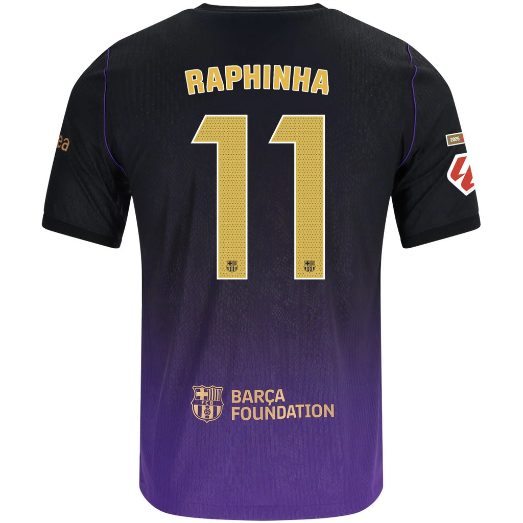Men's Authentic Raphinha Barcelona Away Jersey 26/27