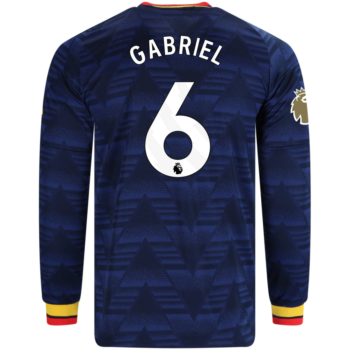 Men's Authentic Gabriel Arsenal Long Sleeve Away Jersey 26/27