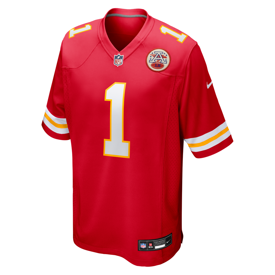 Men's Kansas City Chiefs Number 1 Groom Red