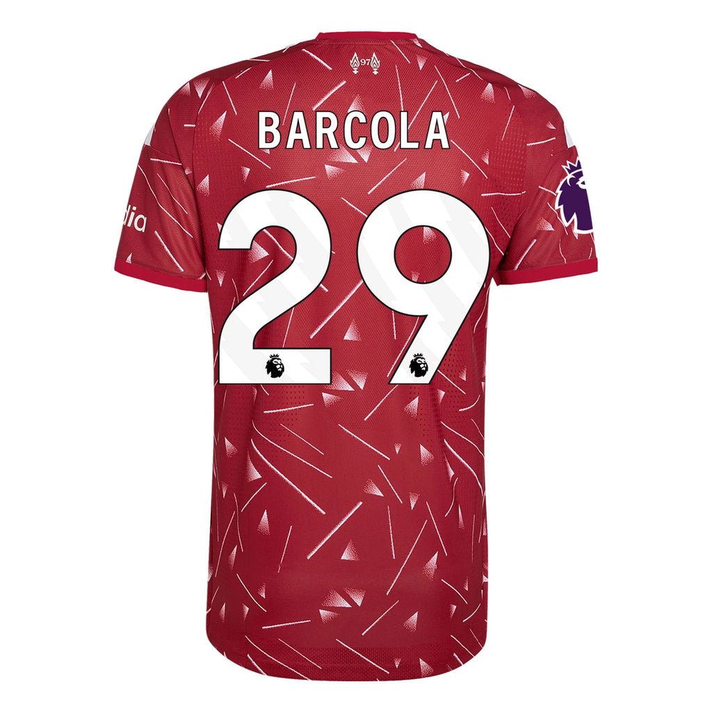 Men's Authentic Barcola Liverpool Home Jersey 26/27
