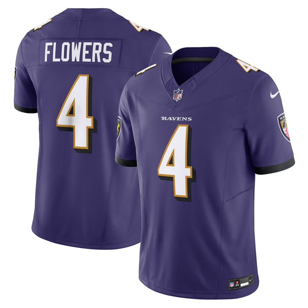 Men's Baltimore Ravens Zay Flowers Purple Vapor F.U.S.E.