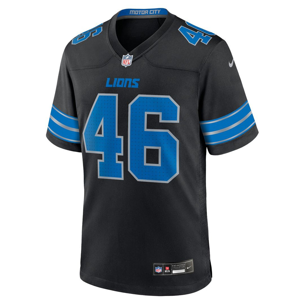 Men's Detroit Lions Jack Campbell Black 2nd Alternate