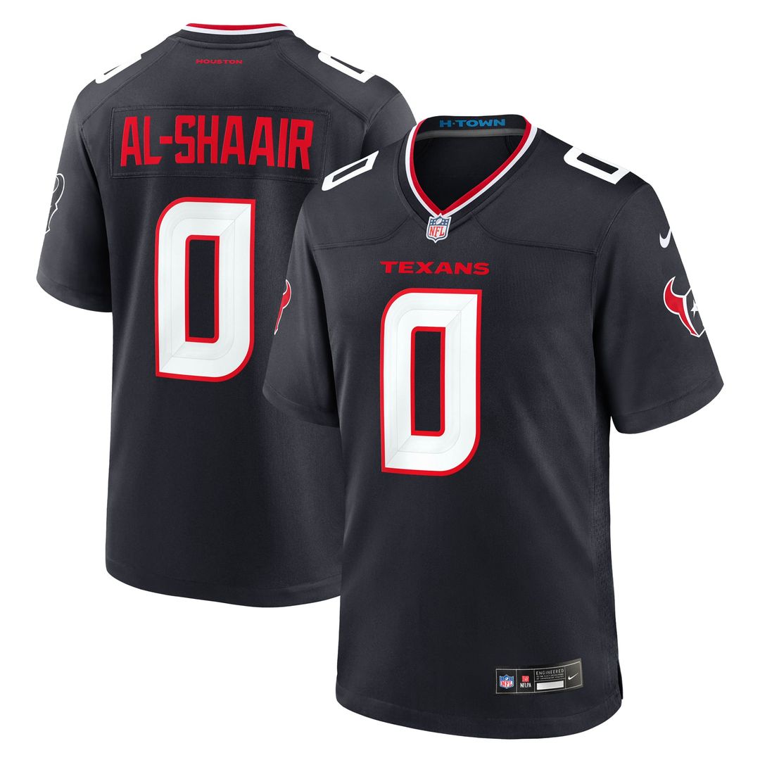 Men's Houston Texans Azeez Al-Shaair Navy Team