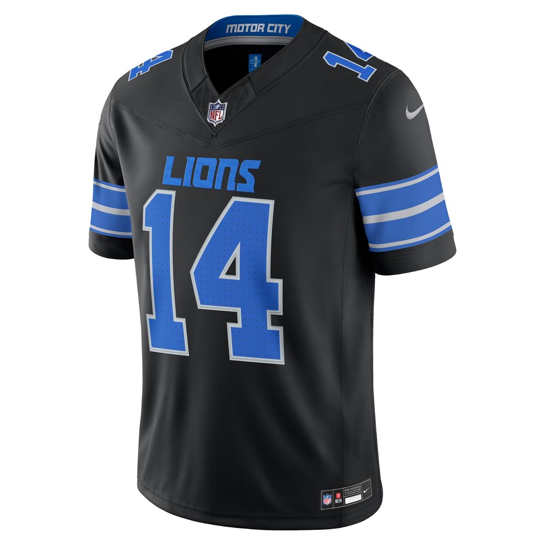 Men's Detroit Lions Amon-Ra St. Brown Black Alternate Vapor F.U.S.E. Stitched