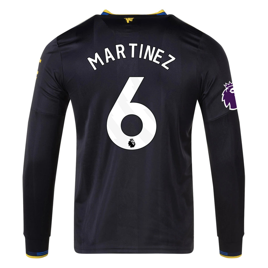 Men's Authentic Martinez Manchester United Long Sleeve Third Jersey 25/26