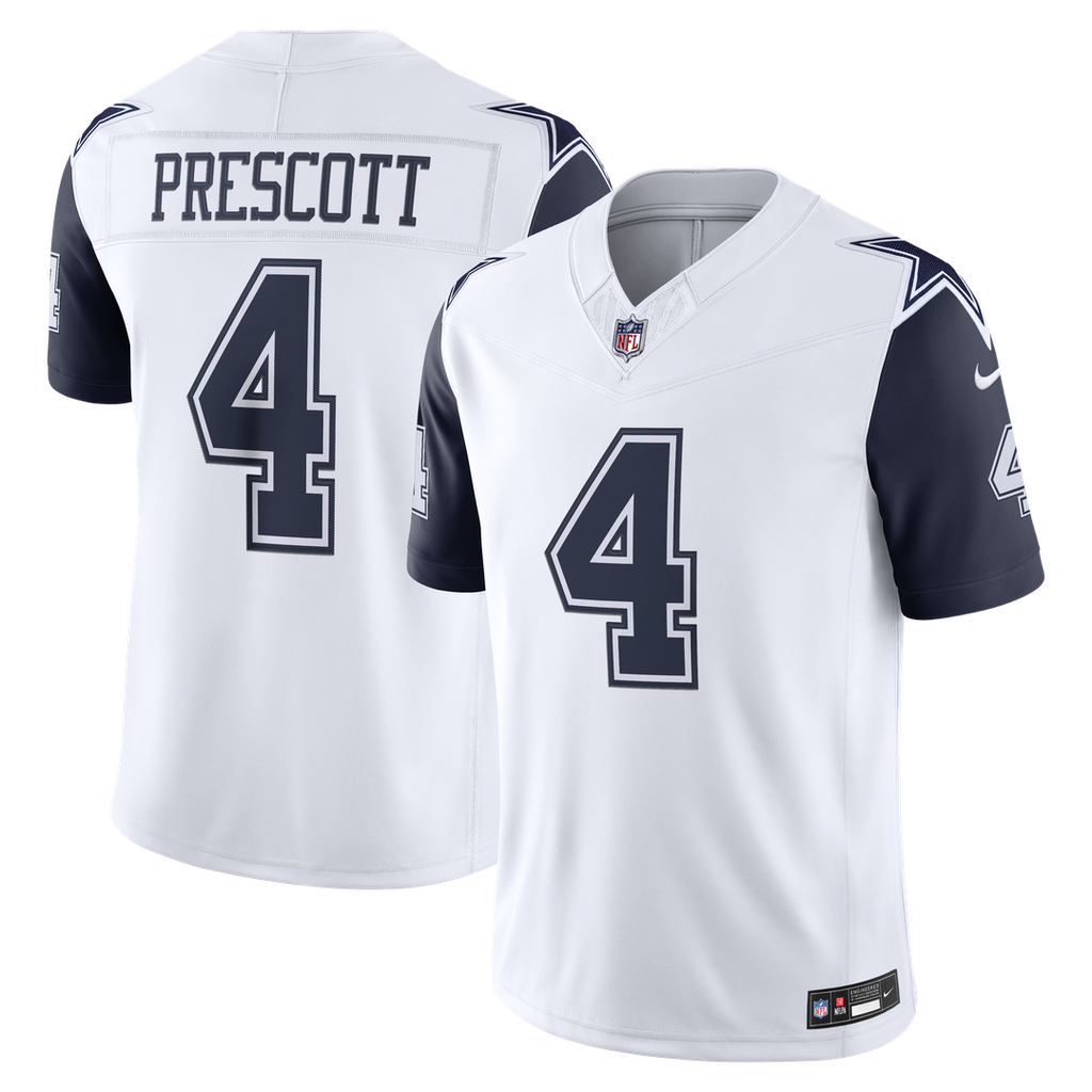 Men's Dallas Cowboys Dak Prescott Navy Team Vapor F.U.S.E. Stitched