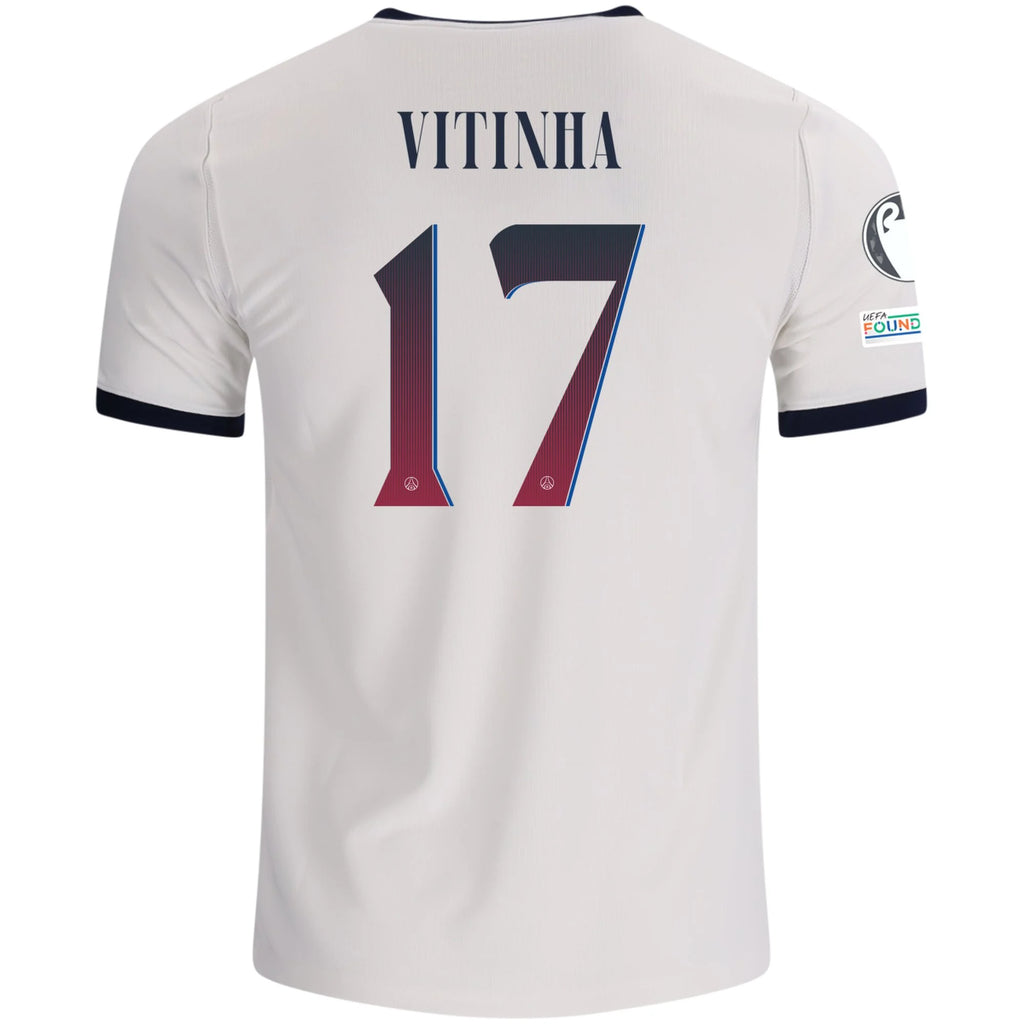 Men's Replica Vitinha Paris Saint-Germain Away Jersey 26/27 UCL