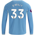 Men's Replica O'Reilly Manchester City Long Sleeve Home Jersey 26/27