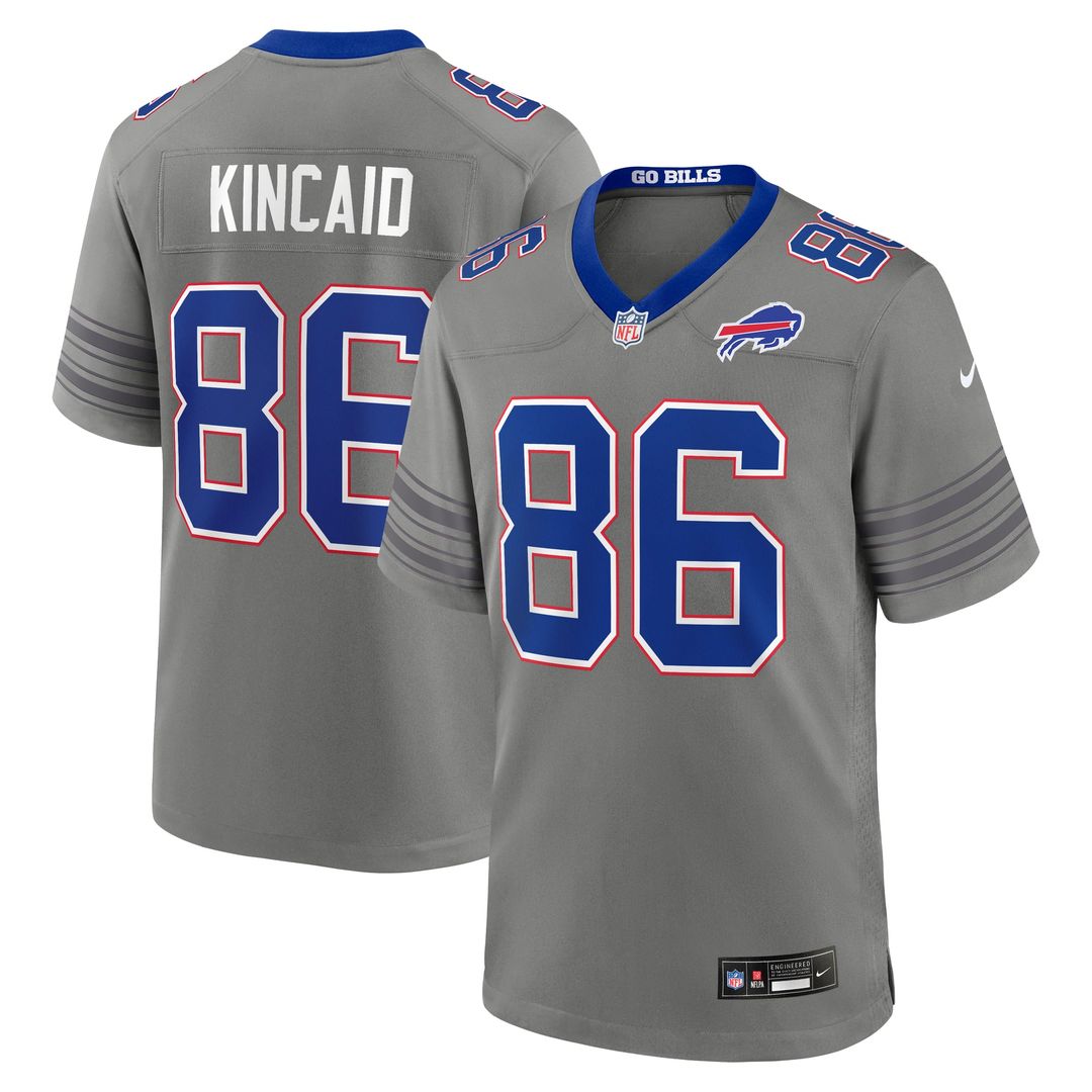 Men's Buffalo Bills Dalton Kincaid Gray Nickel City