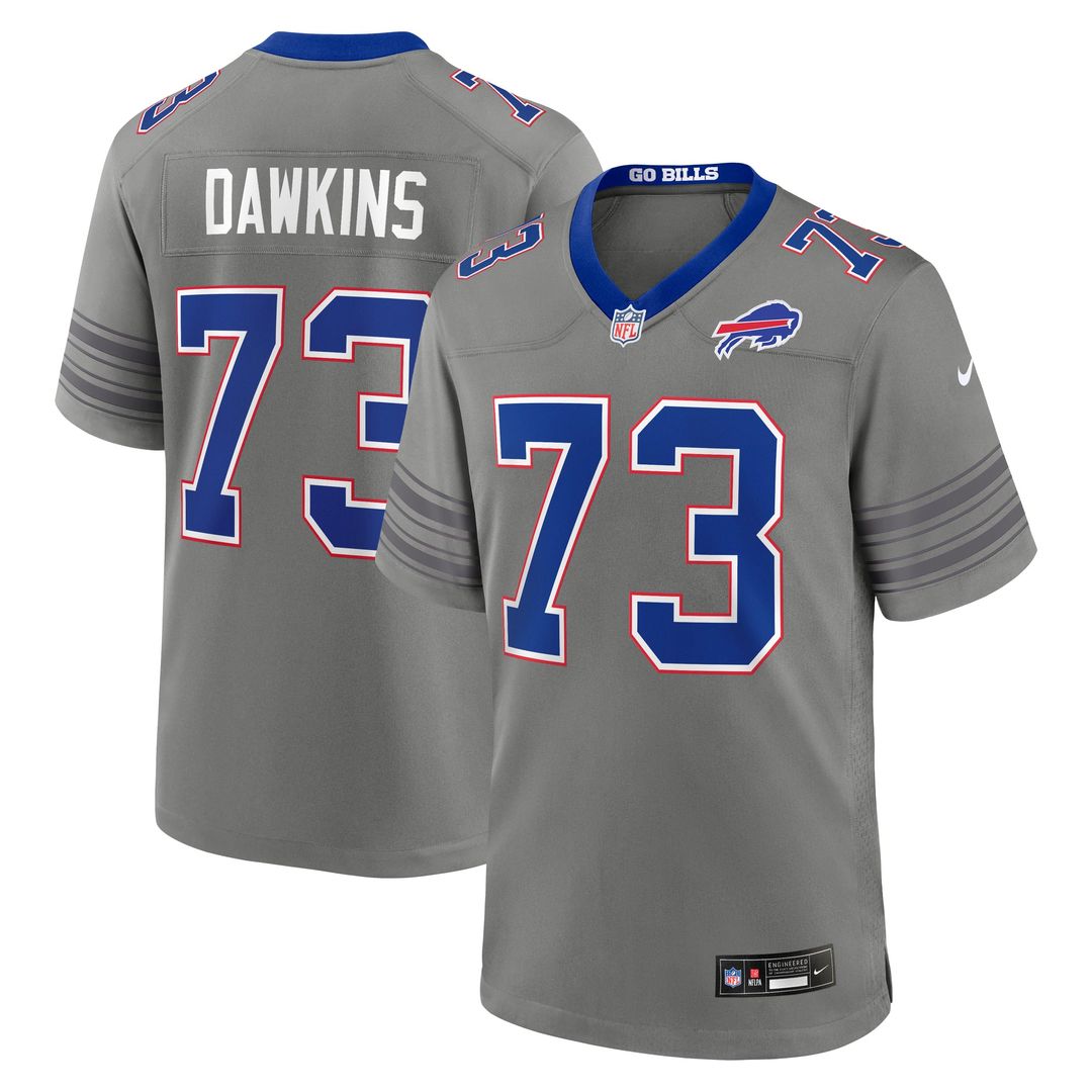 Men's Buffalo Bills Dion Dawkins Gray Nickel City