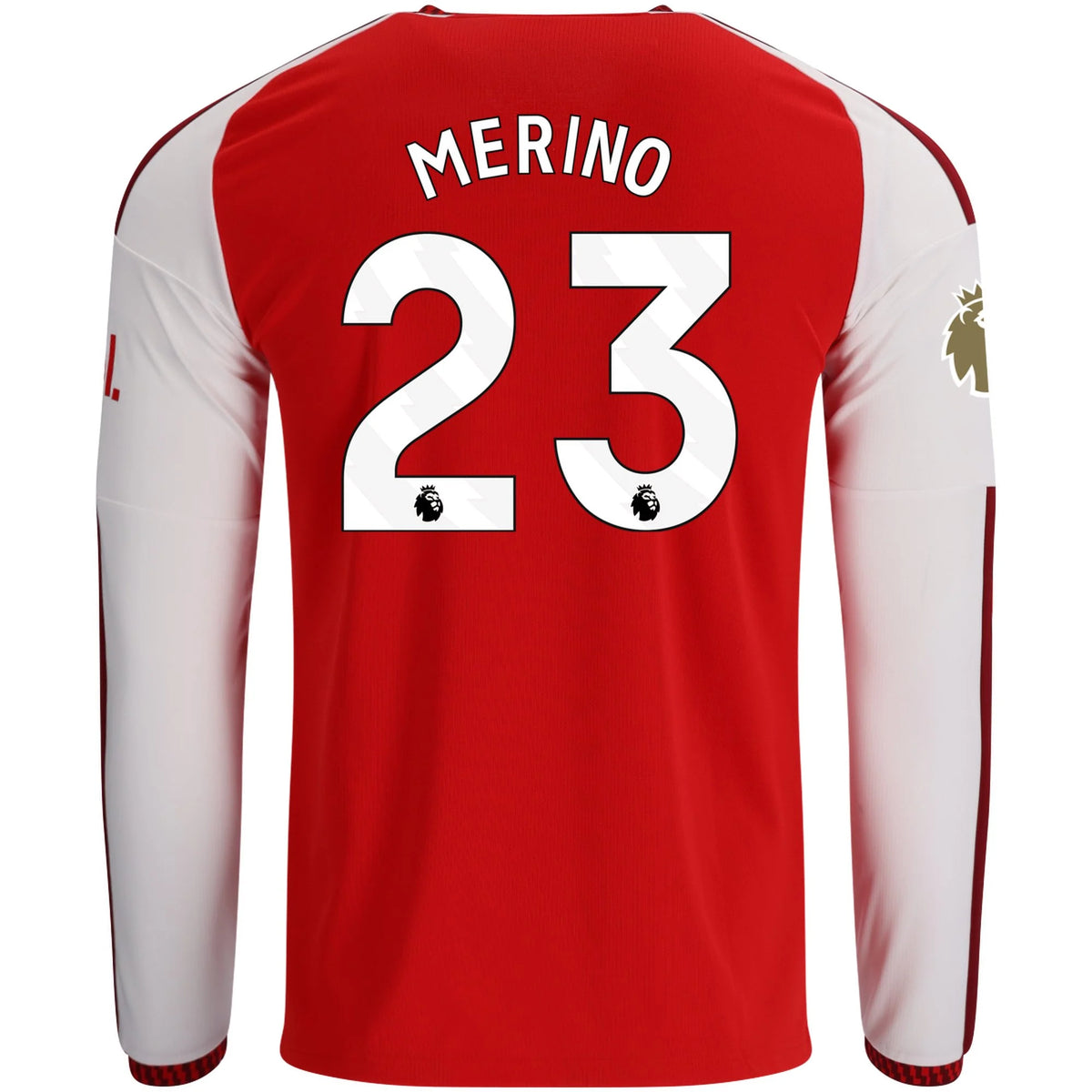Men's Replica Merino Arsenal Long Sleeve Home Jersey 26/27