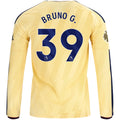 Men's Replica Bruno G. Arsenal Long Sleeve Third Jersey 26/27