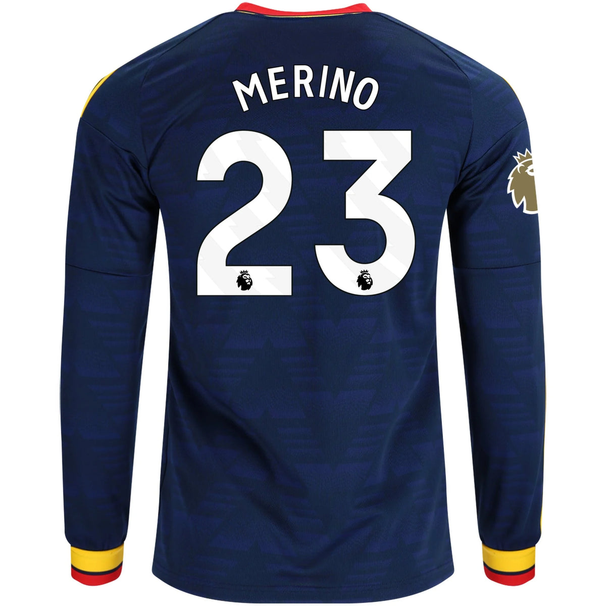 Men's Replica Merino Arsenal Long Sleeve Away Jersey 26/27
