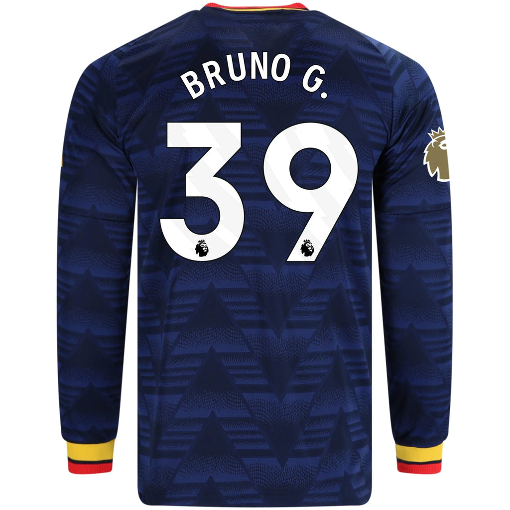 Men's Authentic Bruno G. Arsenal Long Sleeve Away Jersey 26/27