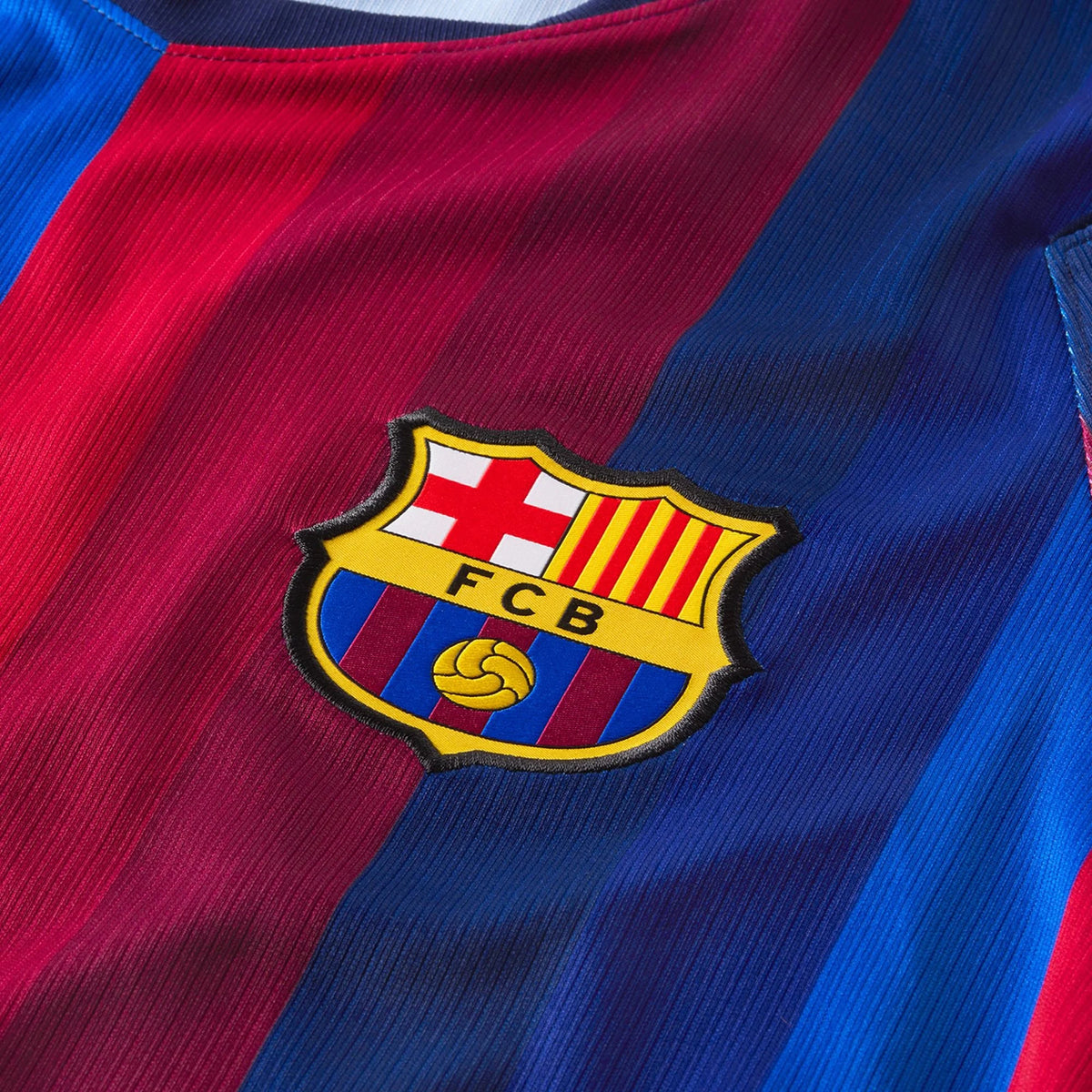 Men's Replica Barcelona Long Sleeve Home Jersey 26/27