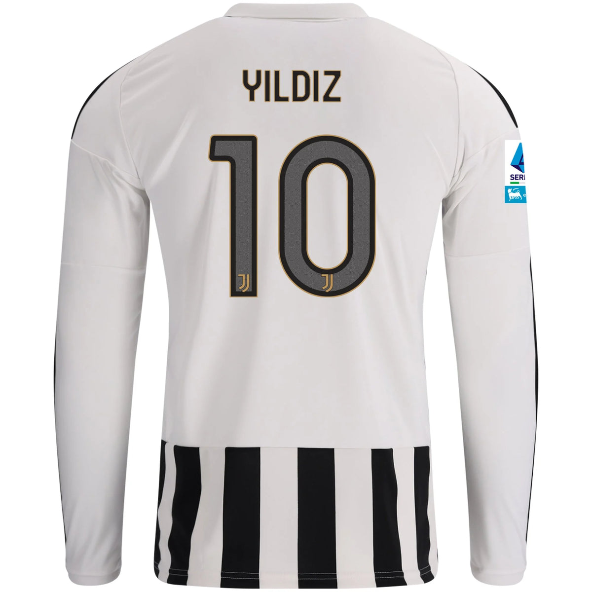 Men's Replica Juventus Yildiz Long Sleeve Home Jersey 26/27