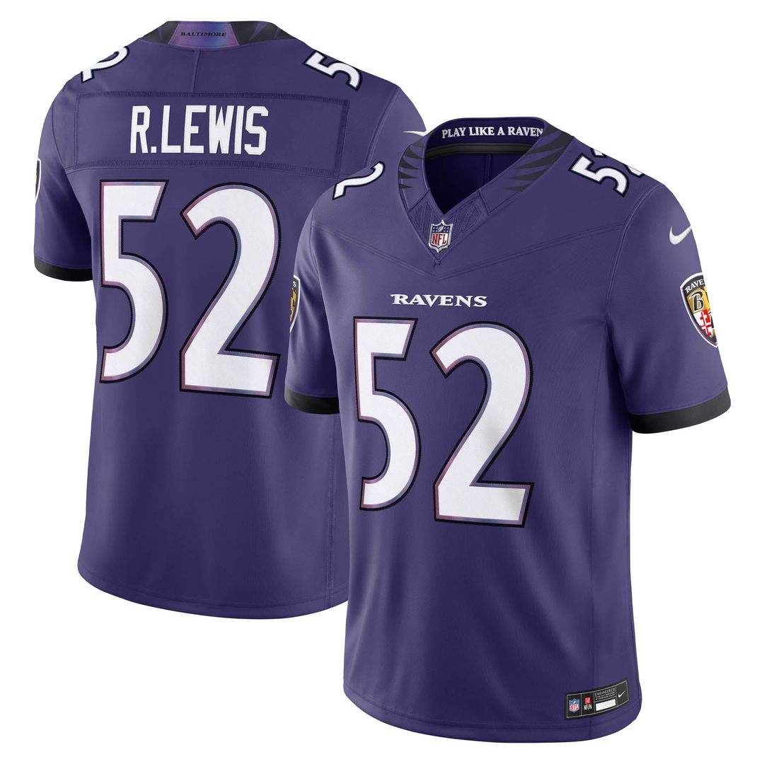 Men's Baltimore Ravens Ray Lewis Black Alternate Vapor F.U.S.E. Stitched Retired Player