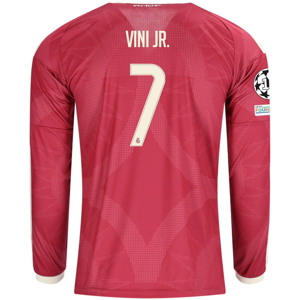 Men's Replica Vini Jr. Real Madrid Long Sleeve Third Jersey 26/27
