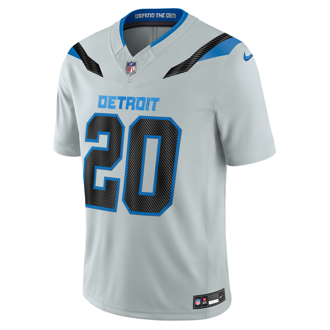 Men's Detroit Lions Barry Sanders Silver 2026 Rivalries Collection Stitched