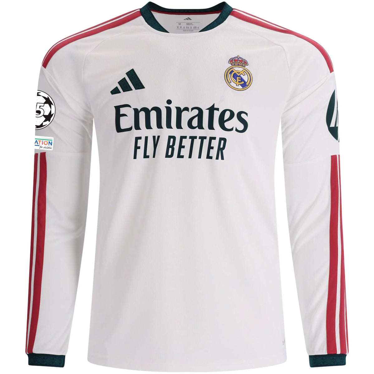Men's Replica Yan Diomande Real Madrid Long Sleeve Home Jersey 26/27