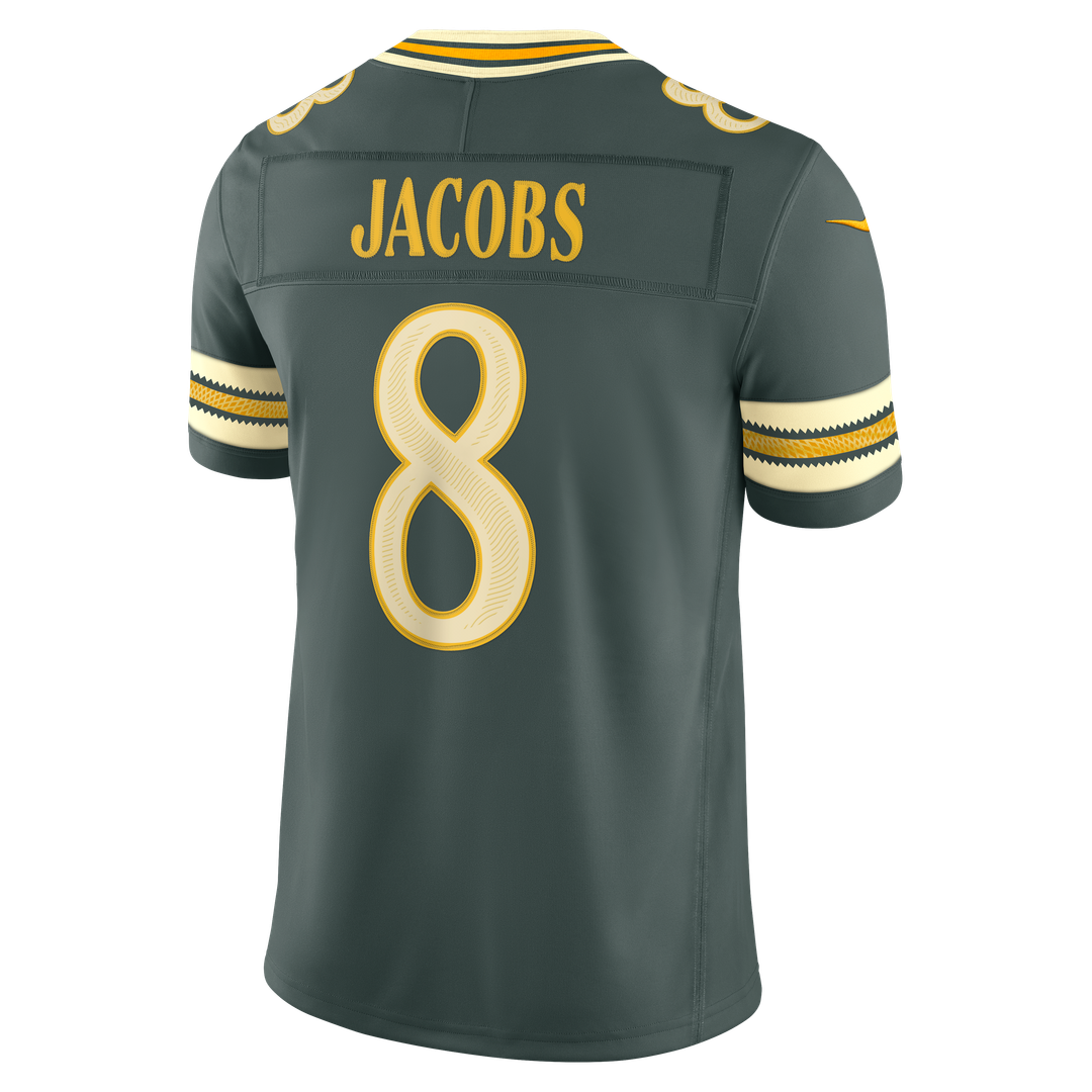 Men's Green Bay Packers Josh Jacobs Green 2026 Rivalries Collection Stitched