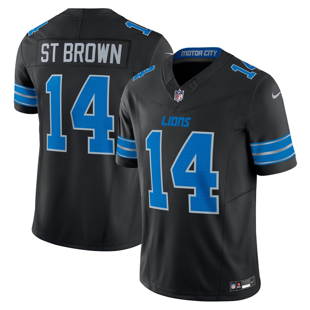Men's Detroit Lions Amon-Ra St. Brown Black 2nd Alternate Vapor F.U.S.E.