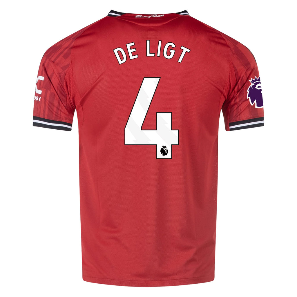Men's Authentic De Ligt Manchester United Home Jersey 25/26