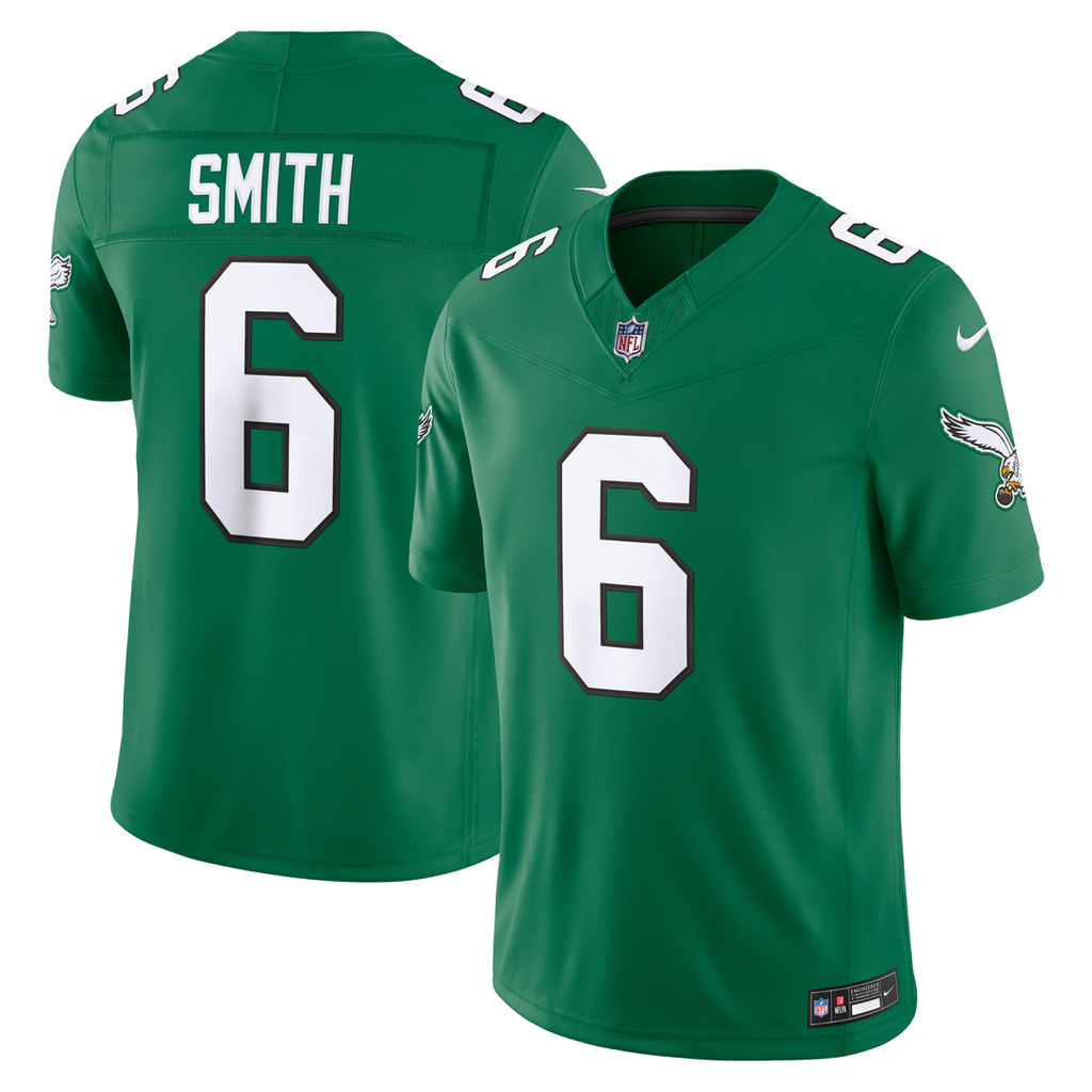 Men's Philadelphia Eagles DeVonta Smith Kelly Green Alternate Vapor F.U.S.E. Stitched