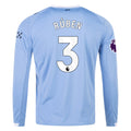 Men's Replica Ruben Manchester City Long Sleeve Home Jersey 25/26