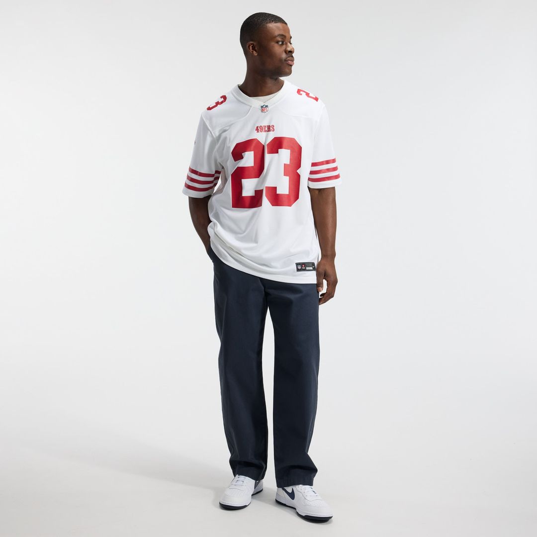 Men's San Francisco 49ers Christian McCaffrey White Game Player Jersey