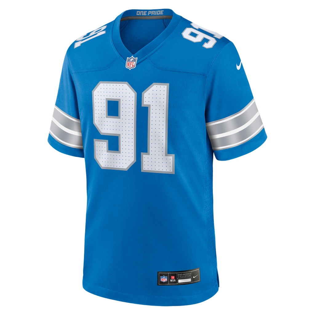 Men's Detroit Lions Tyleik Williams Blue Team