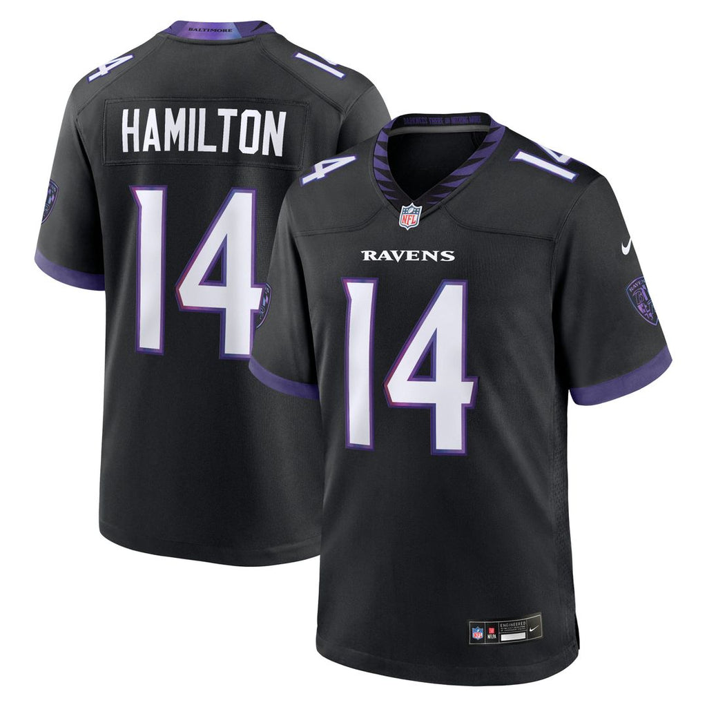 Men's Baltimore Ravens Kyle Hamilton Black Alternate