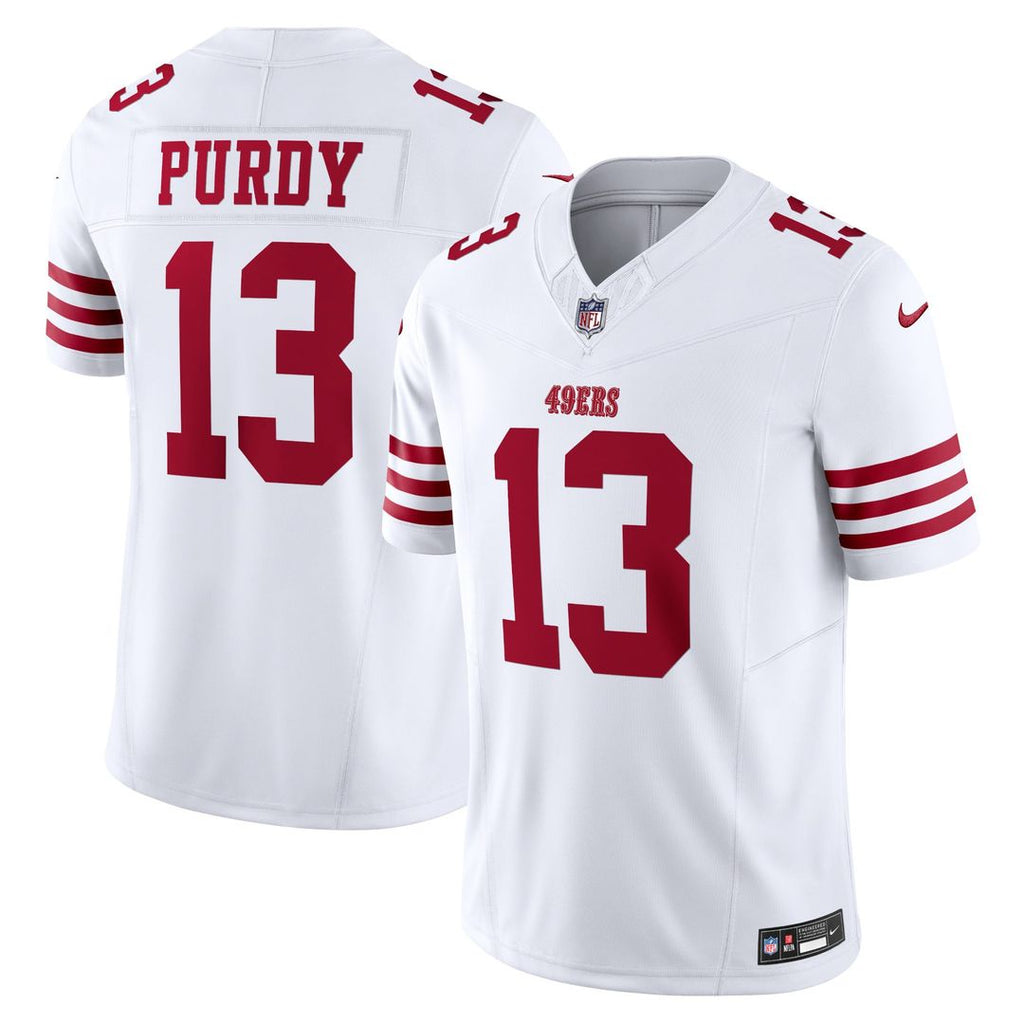 Men's San Francisco 49ers Brock Purdy White Vapor F.U.S.E.