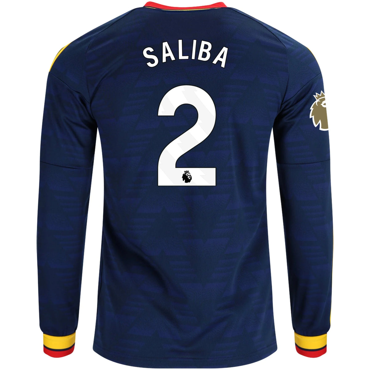 Men's Replica Saliba Arsenal Long Sleeve Away Jersey 26/27
